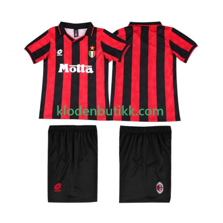 AC Milan 1993 Barn Retro Hjemme Fotballdrakt 1994 Kortermet